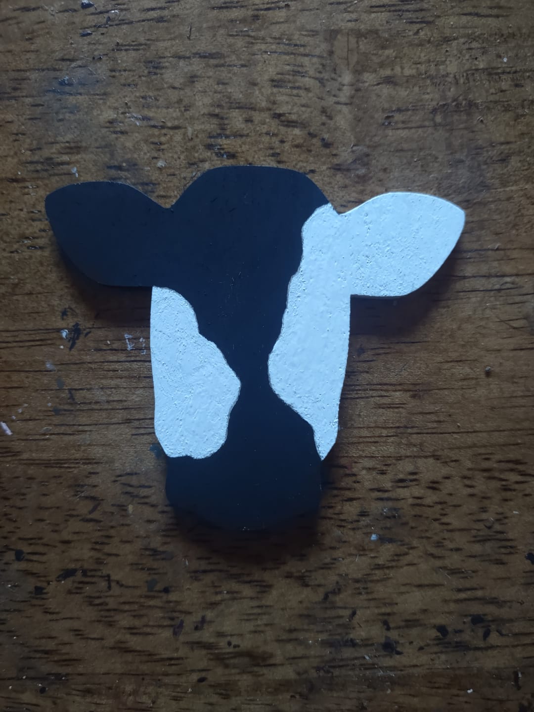 Customer photo review of Unfinished Wood Dairy Cow Shape - Craft - up to 46" DIY