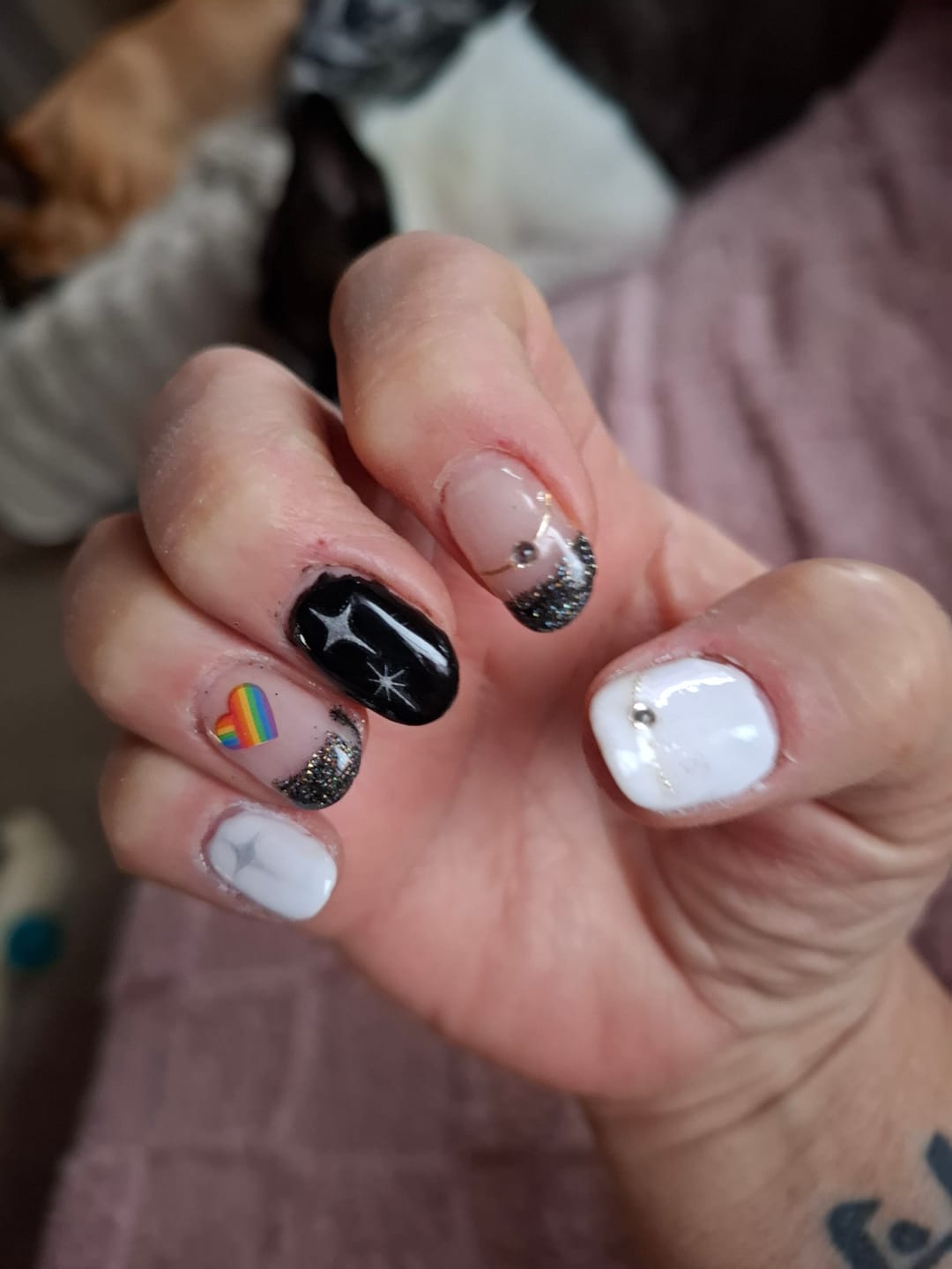 Customer photo review of Sapphire Black Dipping Powder