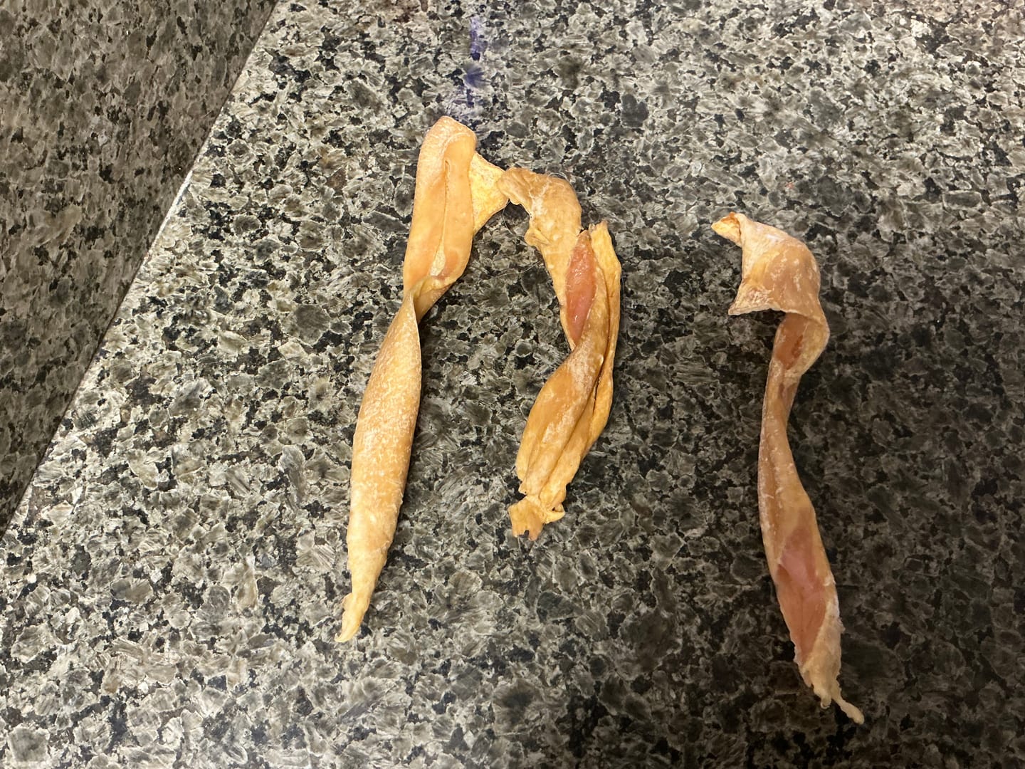 Customer photo review of Braided Pork Collagen Sticks - 6 Inch