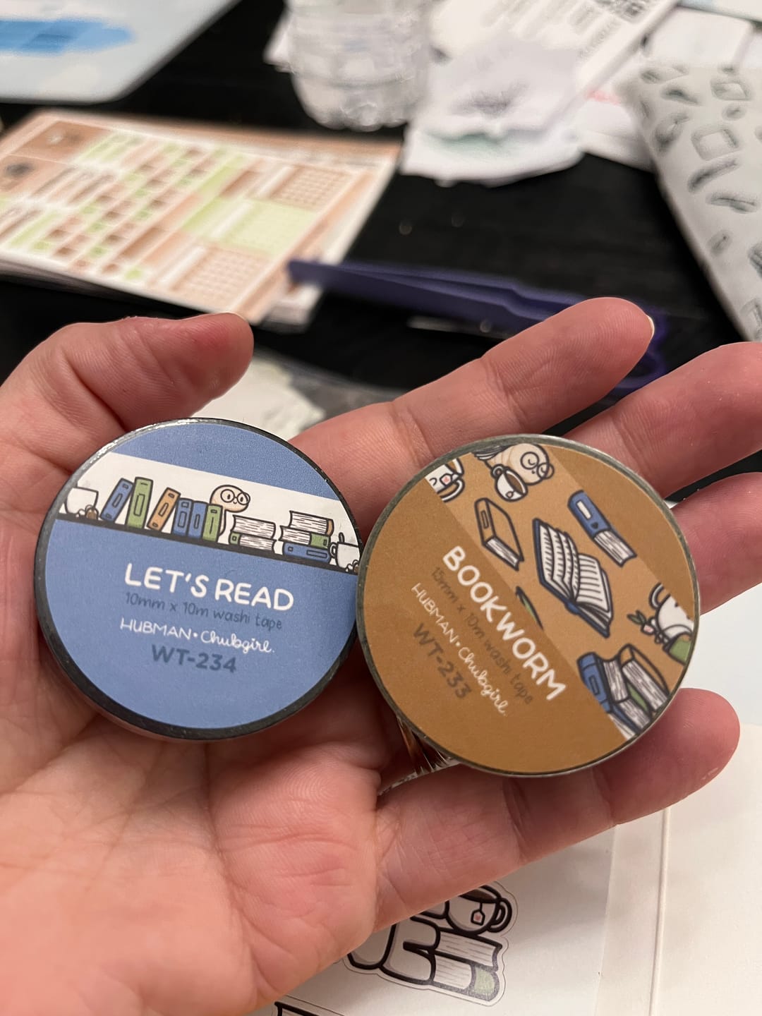 Customer photo review of Cozy Bookworm Washi Tapes (Set of 2)