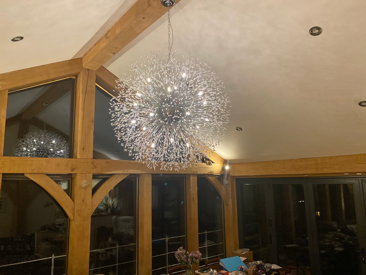 Customer photo review of 20-Light Oversized Large Luxury Sputnik Firework Chandelier