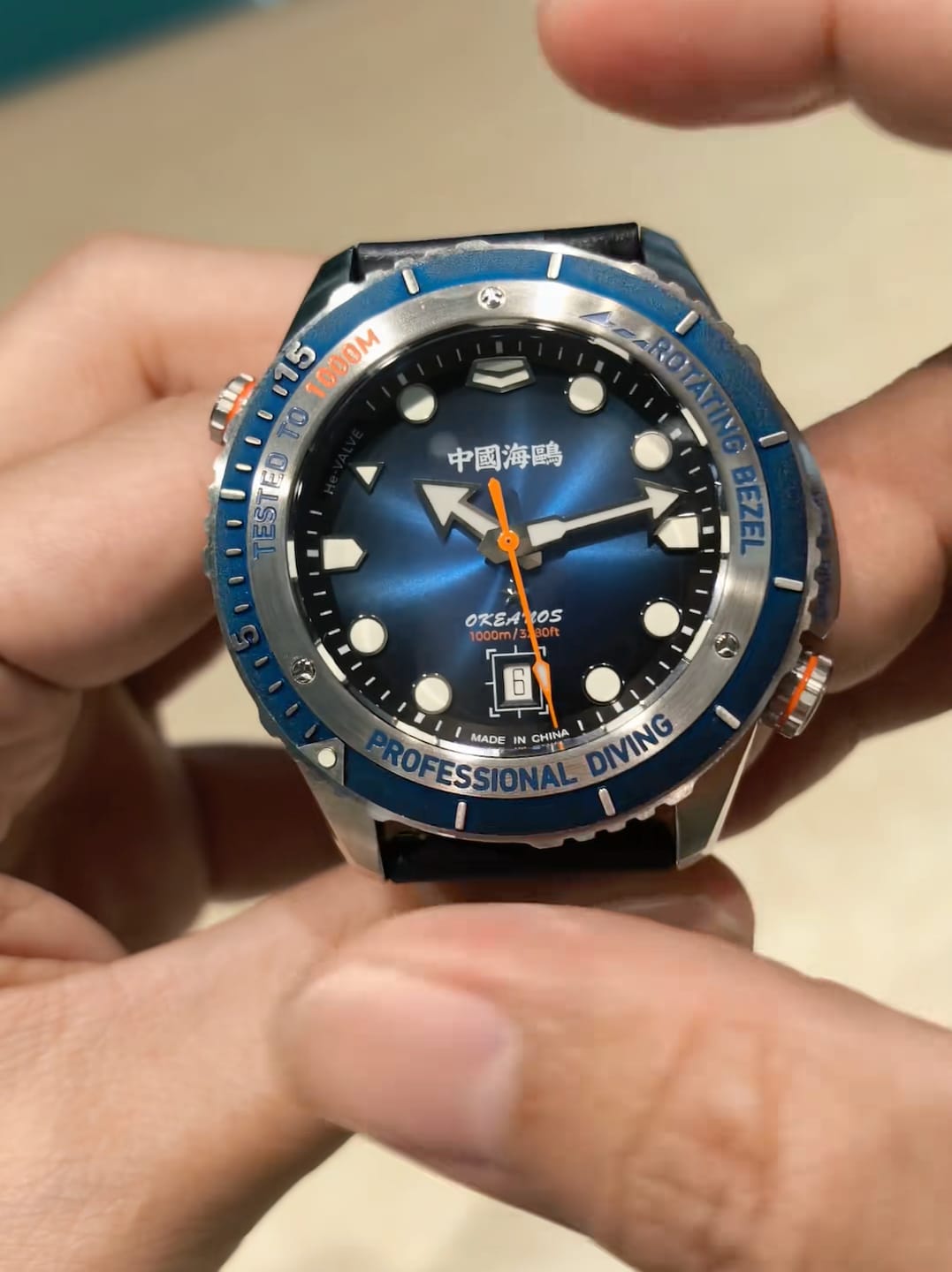 Customer photo review of Seagull Okeanos Professional Ultra Diving Auto-Mechanical Watch Waterproof 1000M