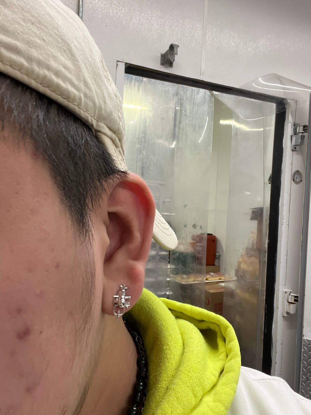 Customer photo review of "NOSE" STUD EARRING