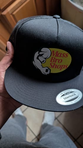 Customer photo review of BSL Mass Bro Shops Trucker Hat  - Black