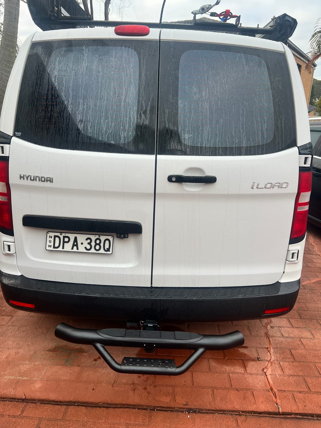 Customer photo review of Universal Black Rear Hitch Step