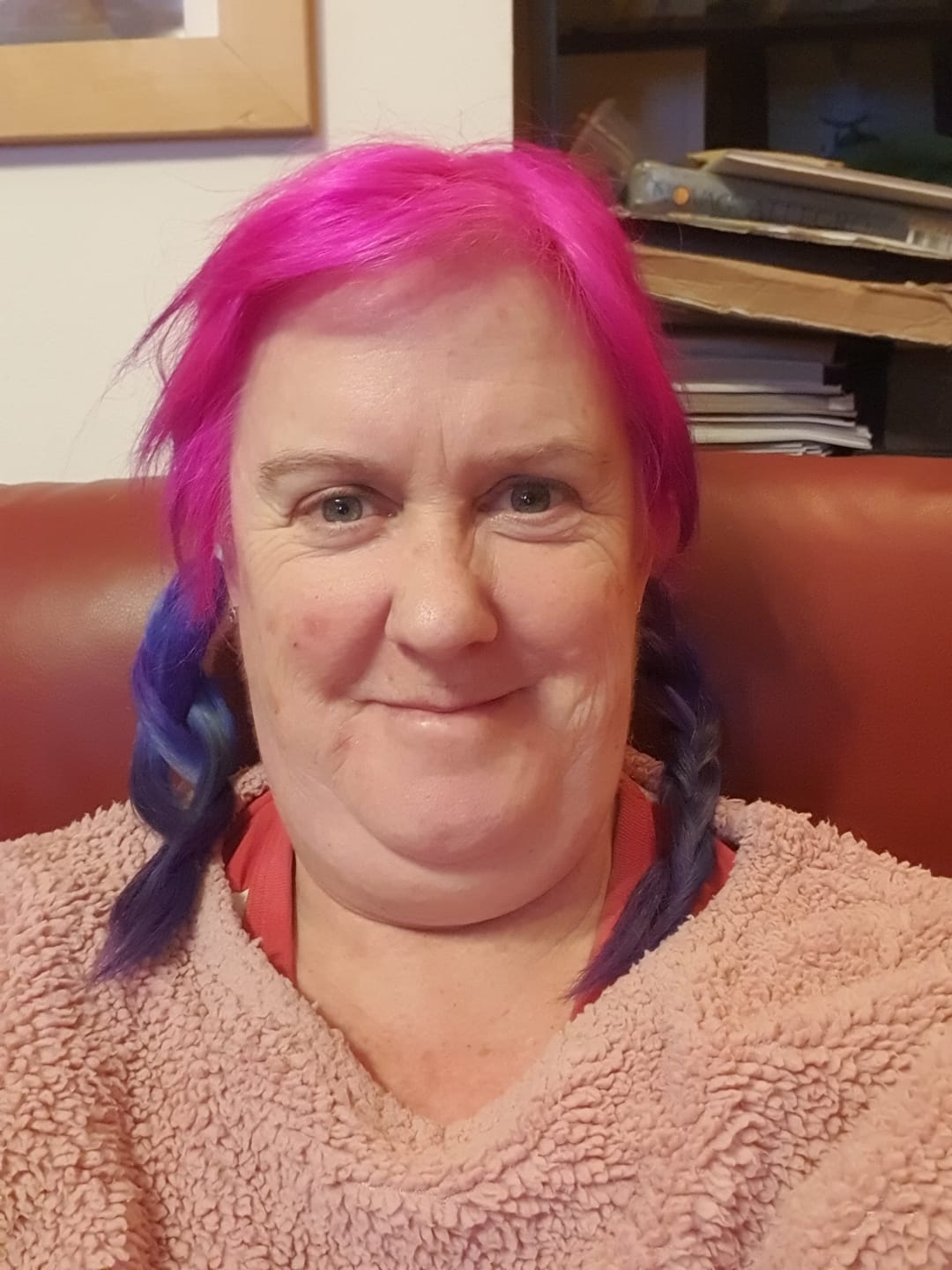 Customer photo review of Marge Blue Direct Hair Color