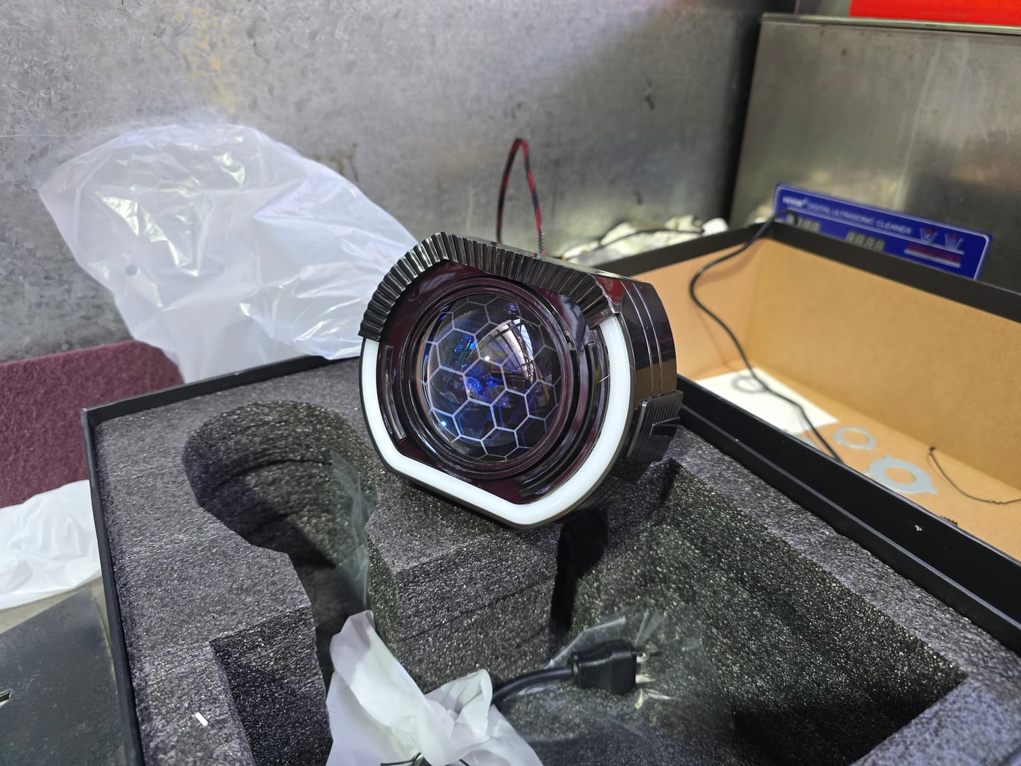 Customer photo review of Bi-LED 'Angry Eye' Headlight Retrofit DIY Kit