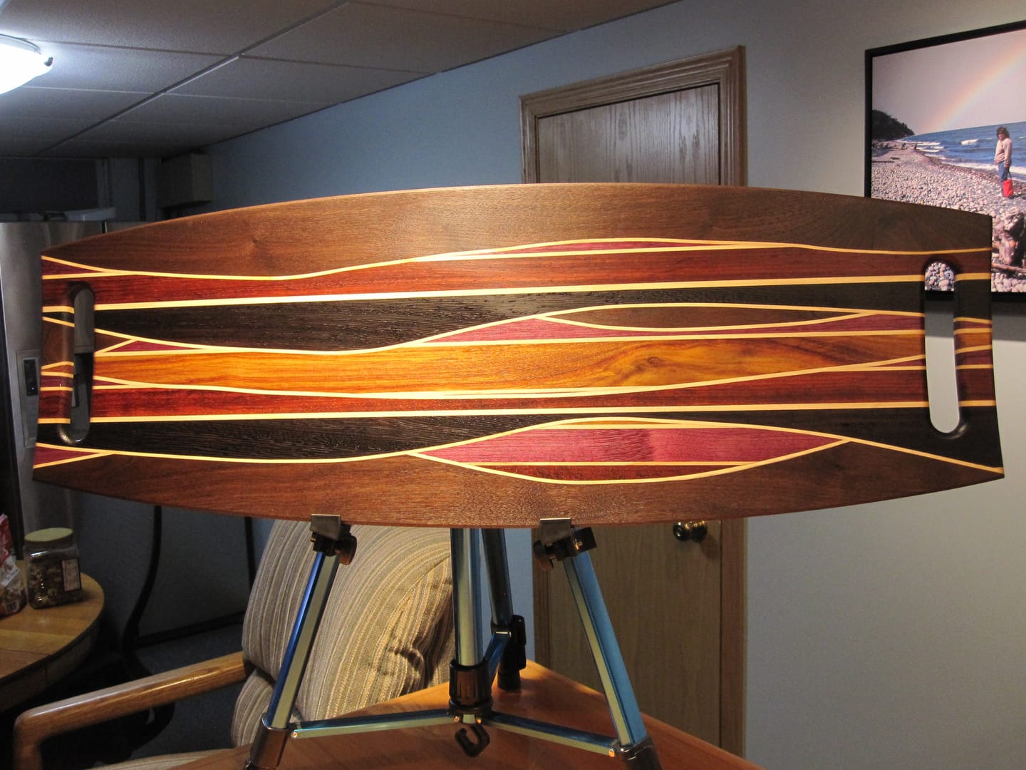 Customer photo review of 30x10.5" Extra Large Warped Rectangle Dual Handle Serving Board Acrylic Router Template