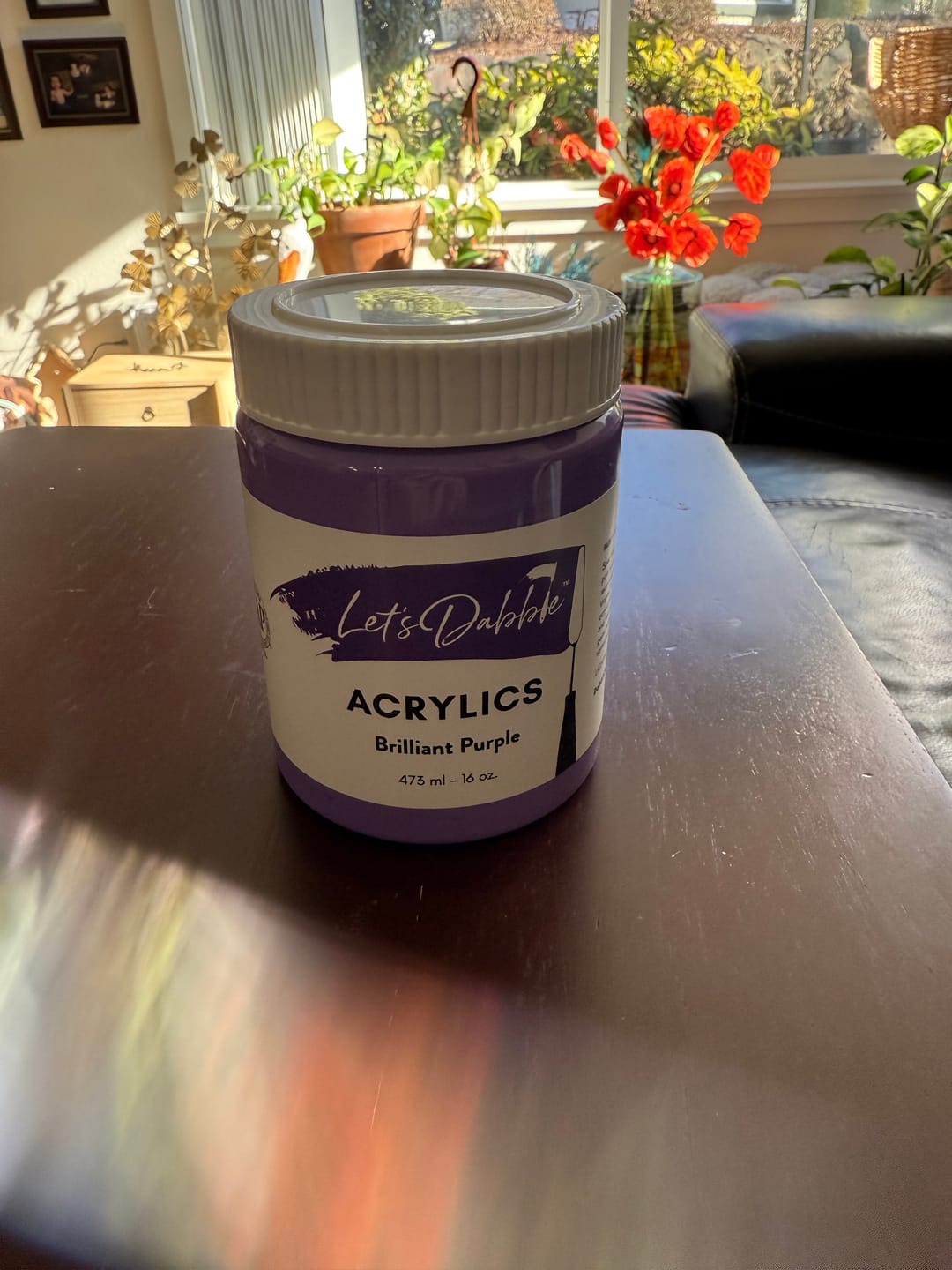 Customer photo review of DabblePaints™️ Brilliant Purple — Thick-Body Acrylic Paint