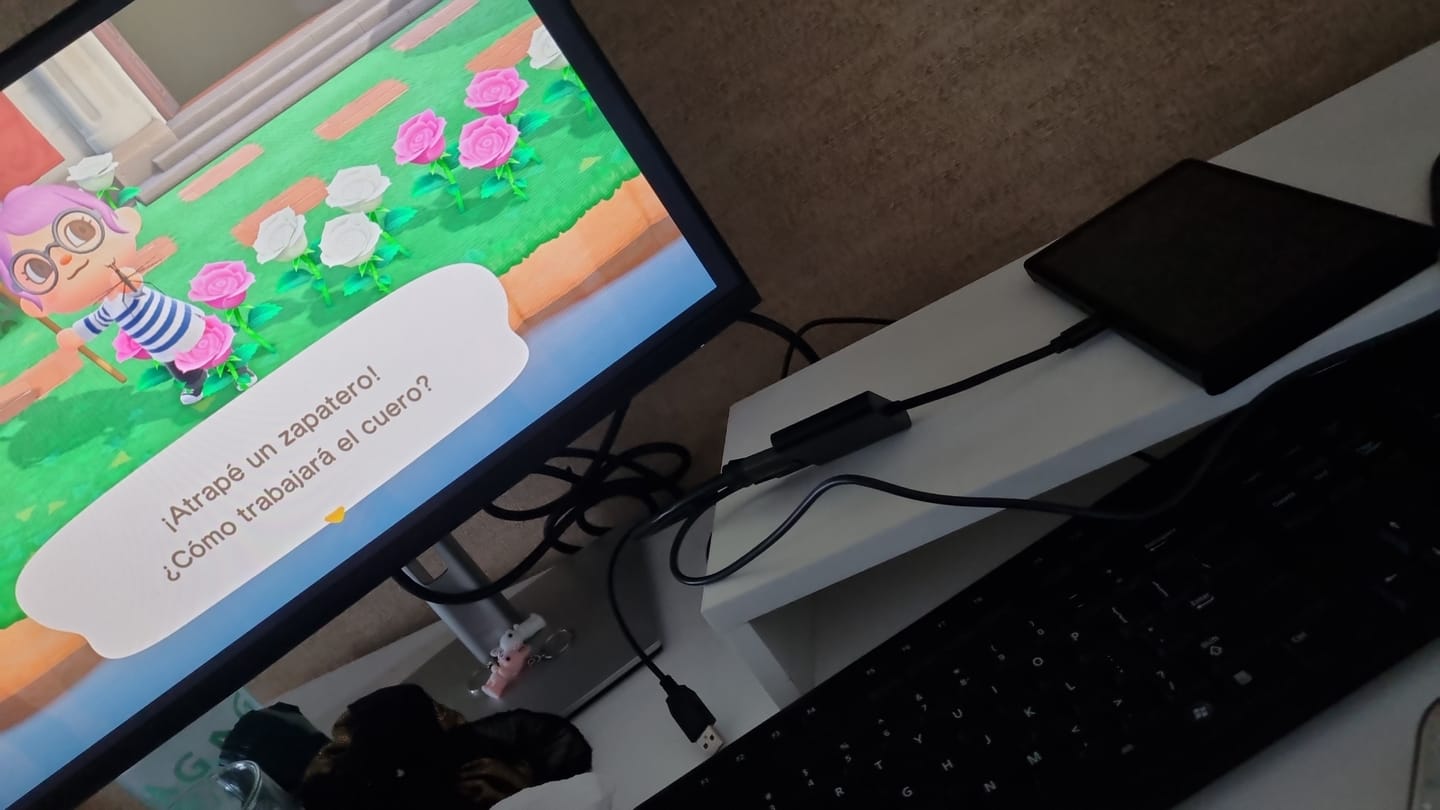 Customer photo review of Convertidor De Video - Dock Portatil Para Nintendo Switch