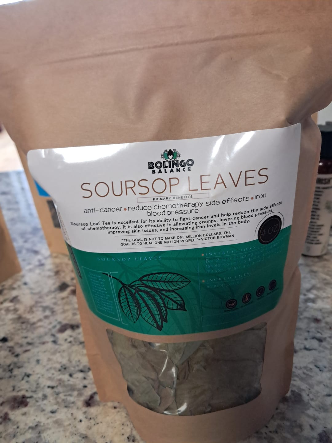Customer photo review of SOURSOP LEAVES