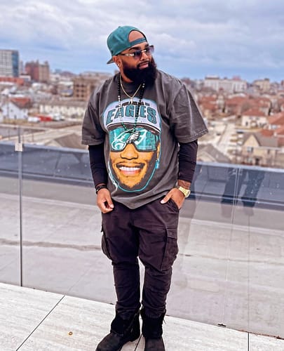 Customer photo review of "Say-Say" Barkley Big Face T-Shirt