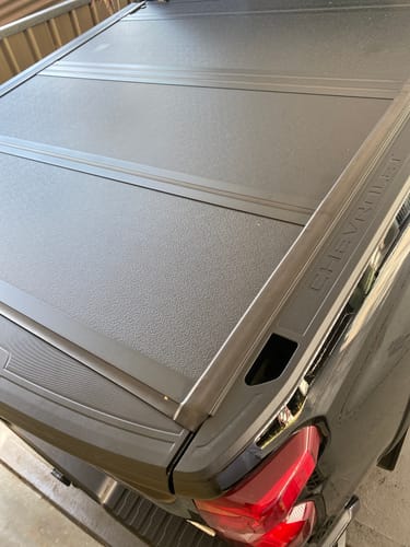 Customer photo review of Quad-Fold Hard Lid Tonneau Cover For Chevrolet Silverado 1500 2014-2024