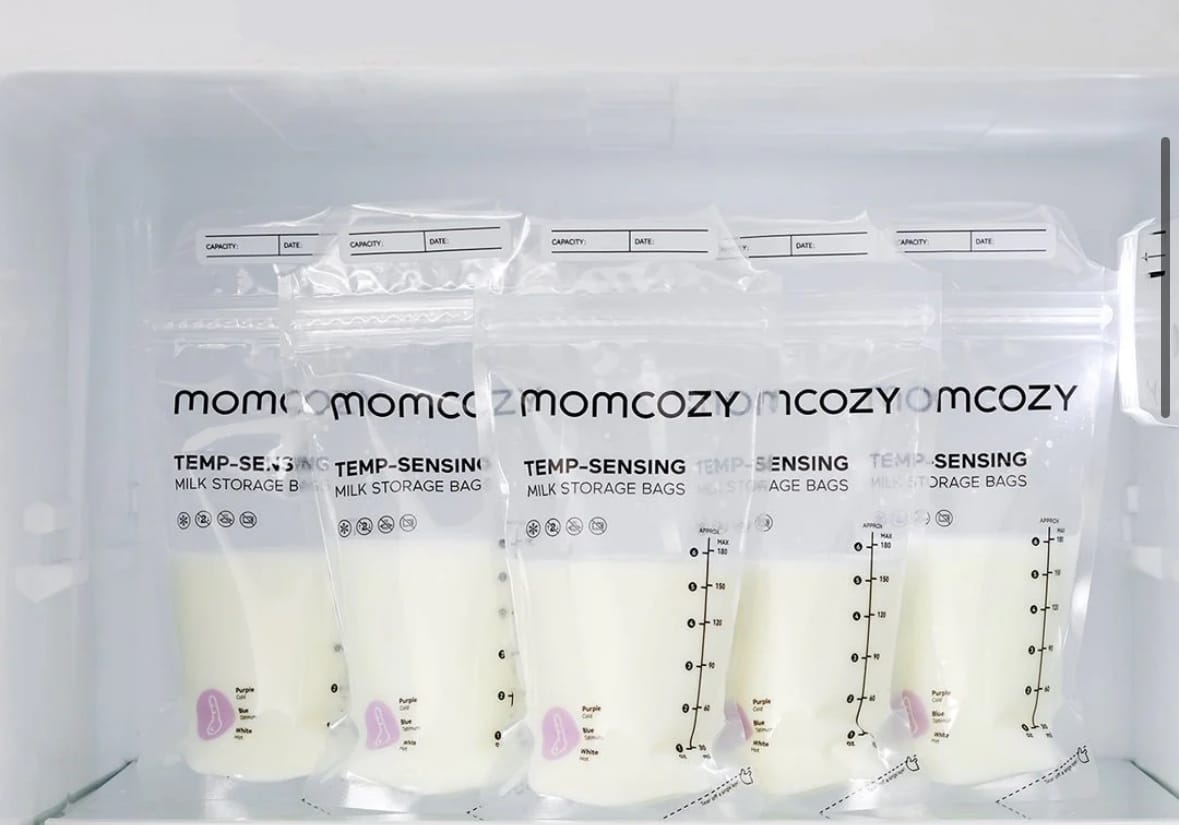 Customer photo review of Bolsas para almacenar leche materna