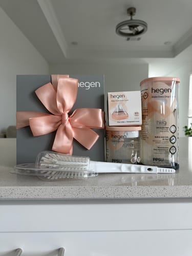 Customer photo review of Hegen Nipple Extra Slow Flow, 2-Pack (0 months)