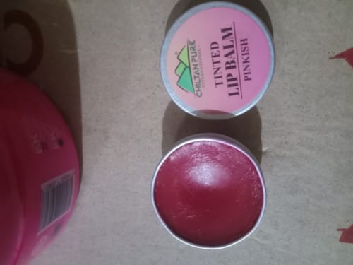 Customer photo review of Pinkish Tinted Lip Balm – Enhances Natural Gloss of Lips, Prevent Dry, Chapped Lips & Gives them a Pinkish Pop!