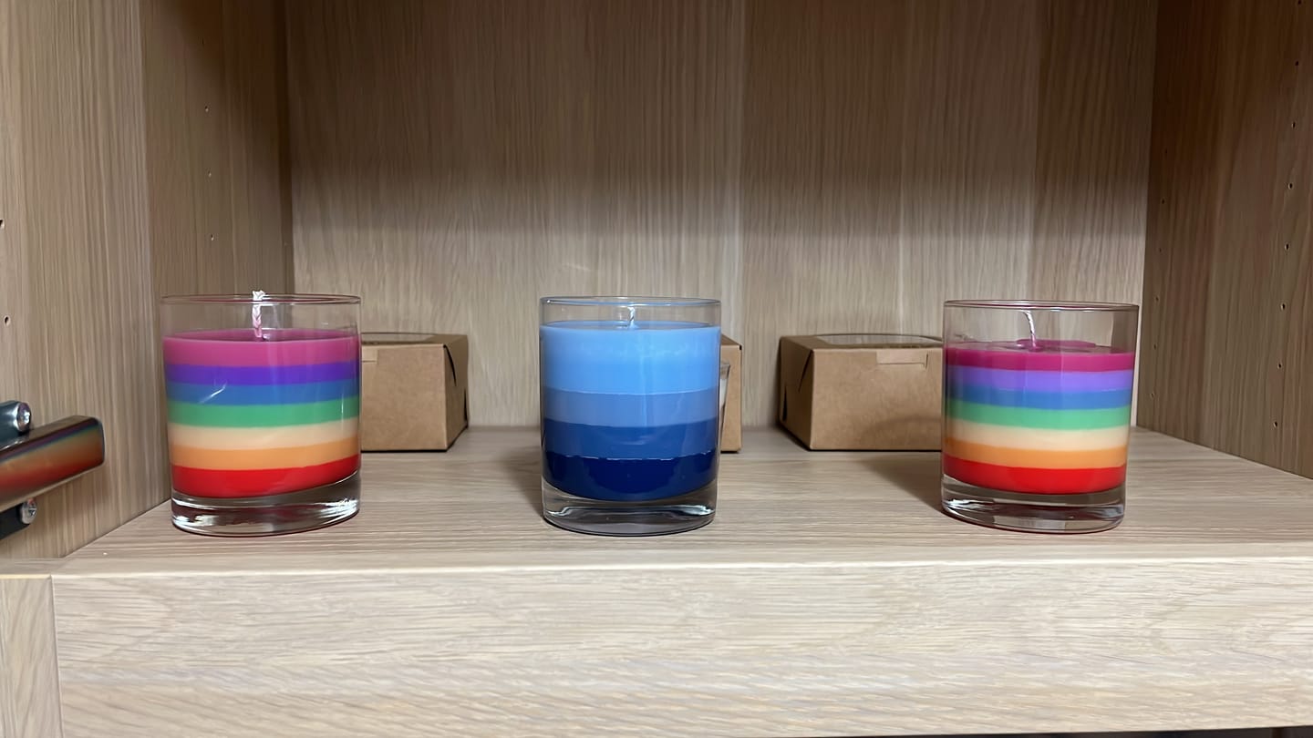 Customer photo review of Colorante líquido para velas AZUL MARINO