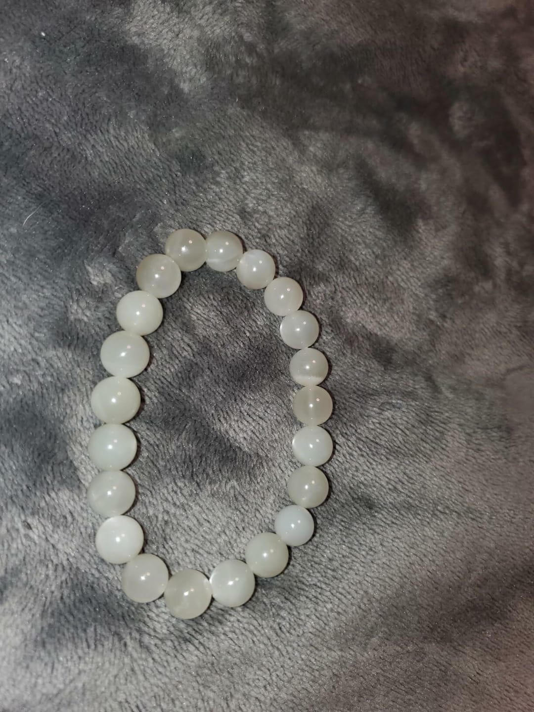 Customer photo review of Natural White Moonstone Bracelet - Harmony, Balance & Tranquility
