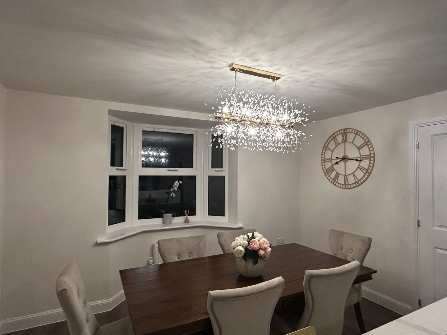 Customer photo review of Modern 9-Light Crystal Chandelier