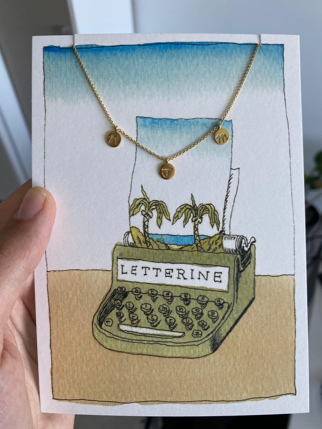 Customer photo review of Custom - Letters Necklace