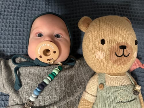 Customer photo review of Cheeks for Weeks Bubbi™ Pacifier