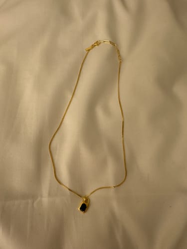 Customer photo review of Solitaire Necklace - Gold Emerald