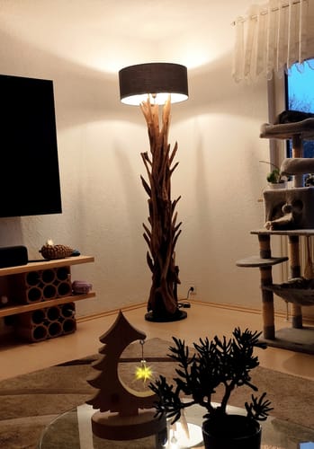 Customer photo review of Stehlampe Teakholz BLUMA  | Höhe 180 cm | inkl. Lampenschirm
