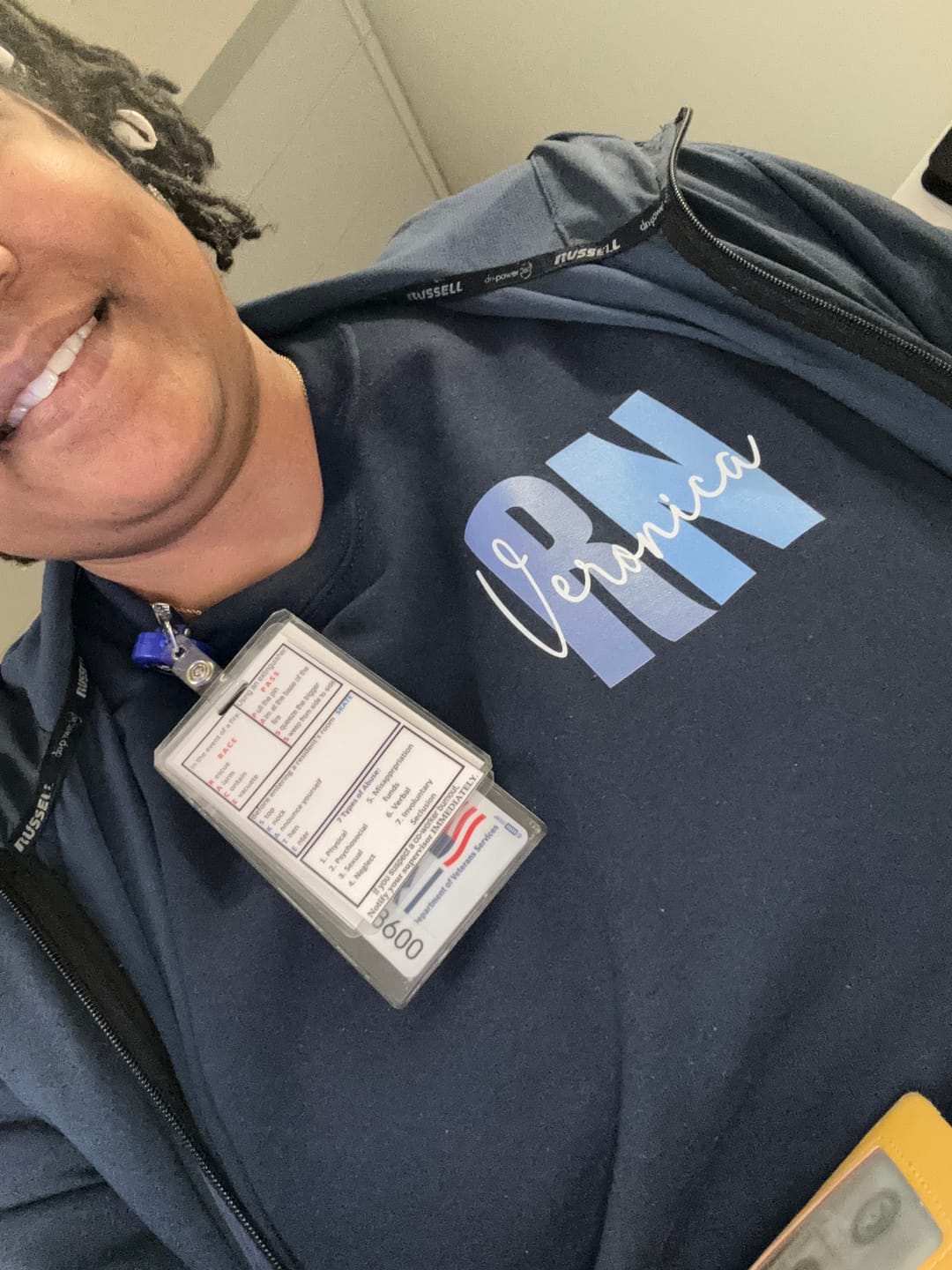 Customer photo review of Personalized Sweatshirt | Blue or Pink Certifications