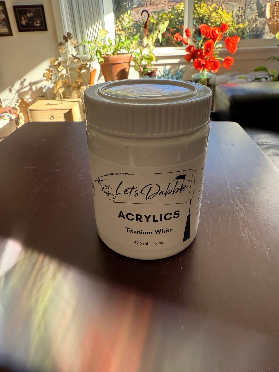 Customer photo review of DabblePaints™️ Titanium White — Thick-Body Acrylic Paint