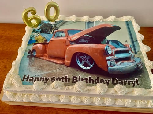 Customer photo review of A3 Rectangle Custom Edible Icing Image