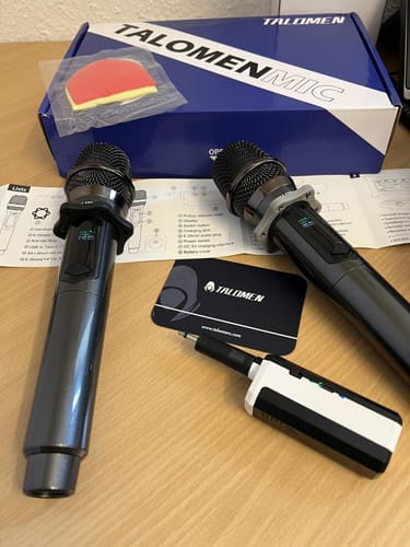 Customer photo review of Talomen K60-2 | Dual Wireless Handheld Dynamic Microphone