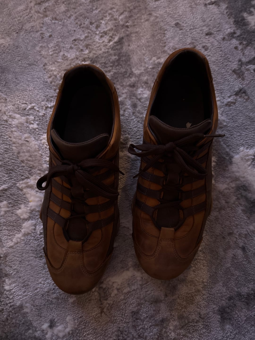 Customer photo review of Men's GrandPrix Sneaker in Cognac (Medium and Dark Browns)