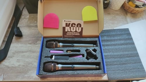 Customer photo review of Talomen K60-2 | Dual Wireless Handheld Dynamic Microphone