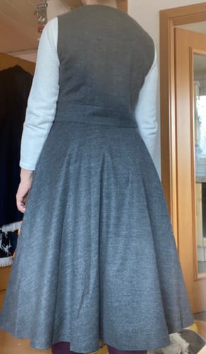 Customer photo review of Midi sleeveless winter wool dress women 5278