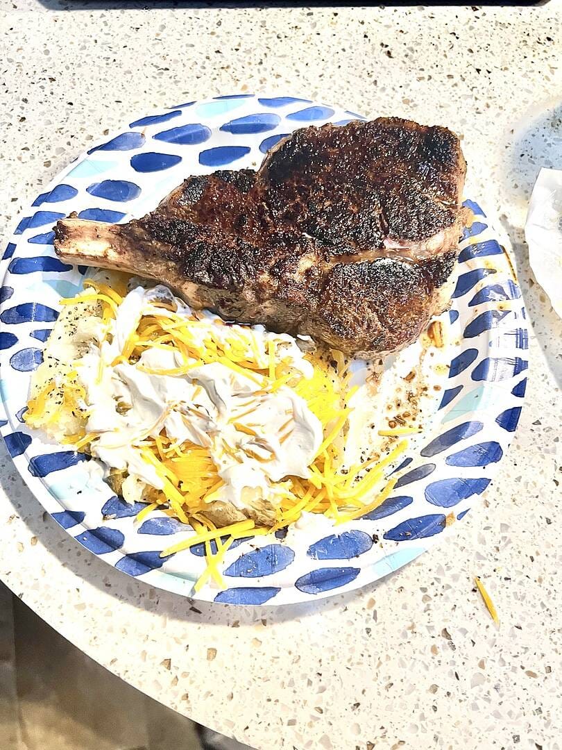 Customer photo review of Choice Bone-In Ribeye