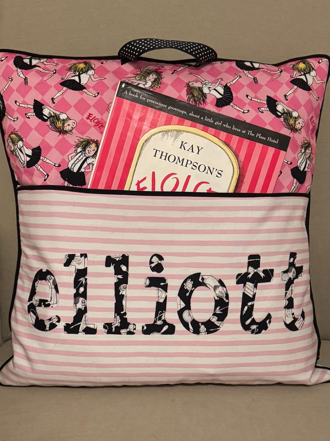 Customer photo review of Reading Pillow / Pocket Book Pillow Sewing Pattern in Two Sizes | Digital PDF Pattern