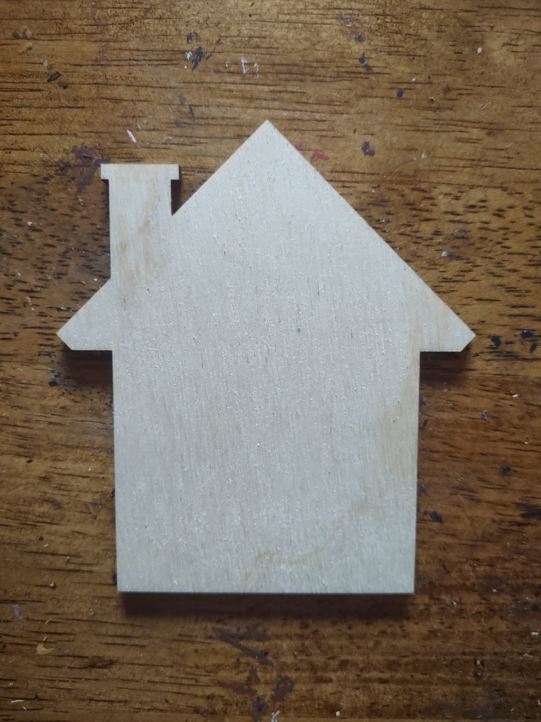 Customer photo review of Unfinished Wood House Shape - Craft - up to 46" DIY