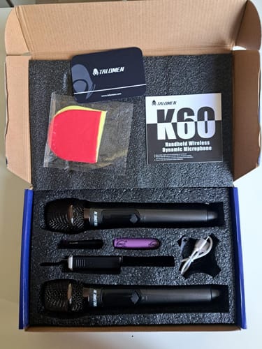 Customer photo review of Talomen K60-2 | Dual Wireless Handheld Dynamic Microphone
