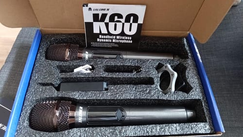 Customer photo review of Talomen K60-2 | Dual Wireless Handheld Dynamic Microphone
