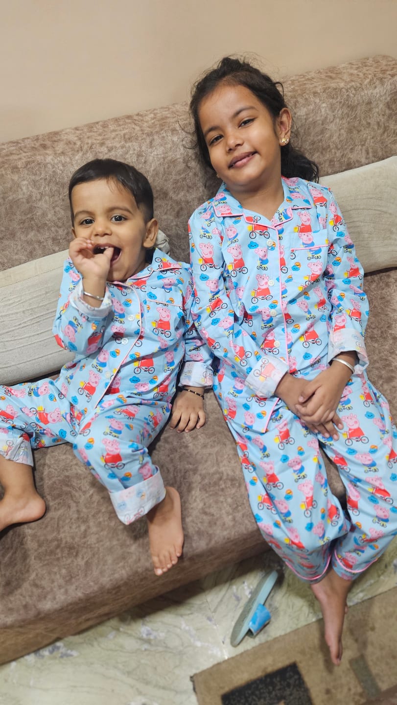 Customer photo review of Yellow Doodle Peppa Pig Night Suit