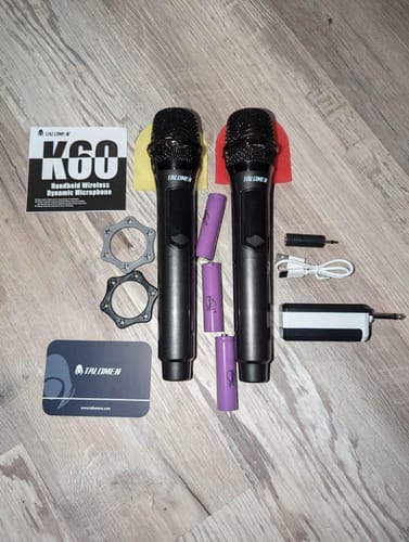 Customer photo review of Talomen K60-2 | Dual Wireless Handheld Dynamic Microphone