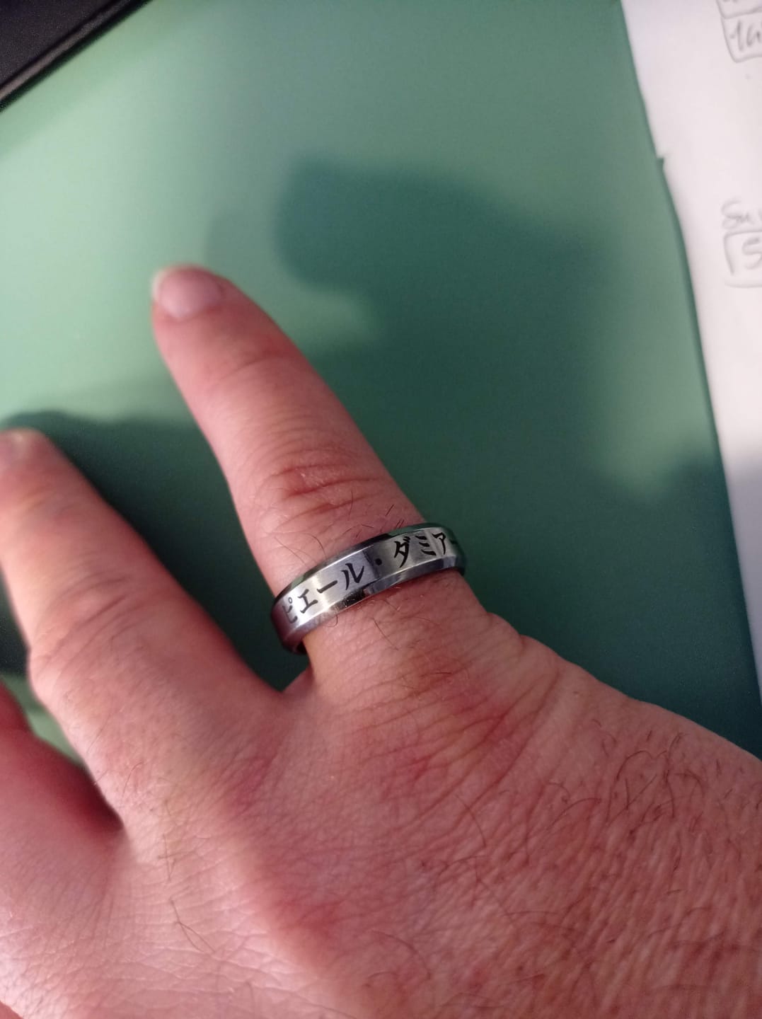 Customer photo review of Anello personalizzato con nome giapponese