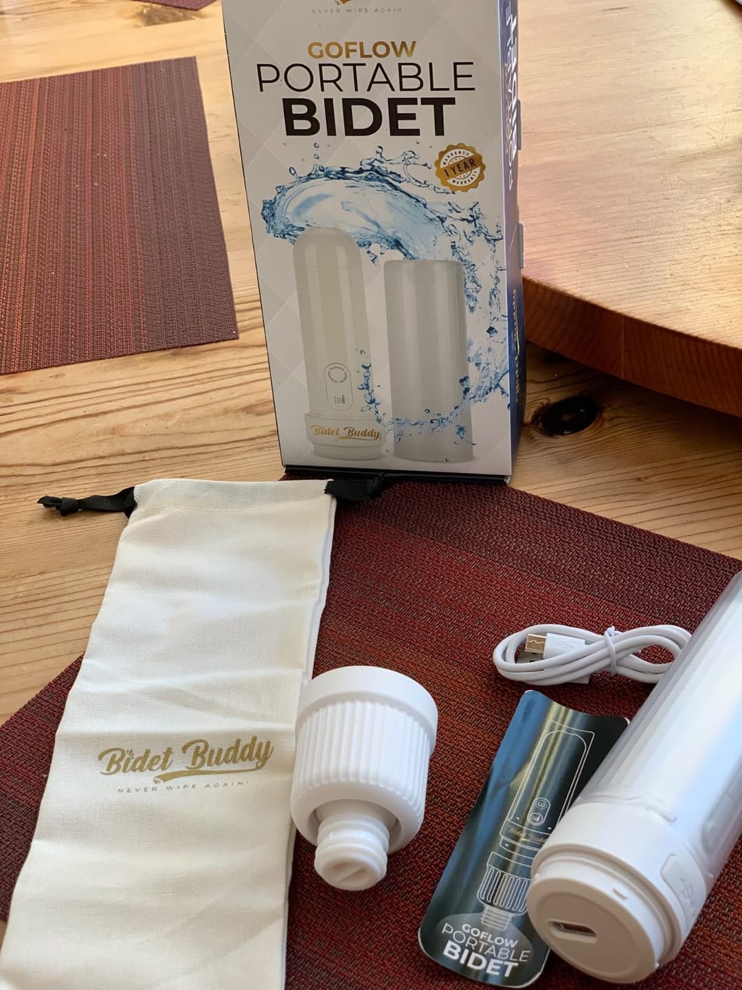 Customer photo review of GoFlow Rechargeable Portable Bidet