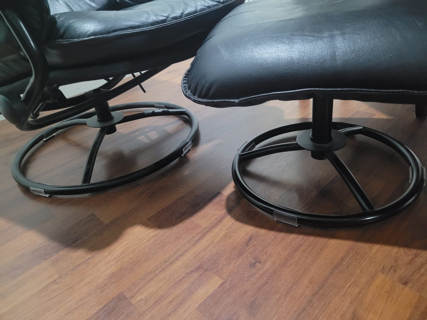 Customer photo review of Clear Felt Clip on Sled Chair Glides - Sleigh Chair Glides