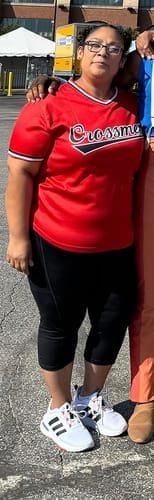 Customer photo review of Custom Black Red-White Hook Split Fashion Authentic Baseball Jersey