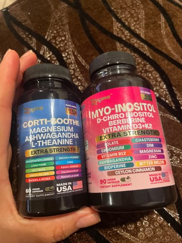 Customer photo review of Zoyava Soothe and Smooth Bundle: Cortisol 60 and Myo-Inositol 90 Capsules Supplement Bundle