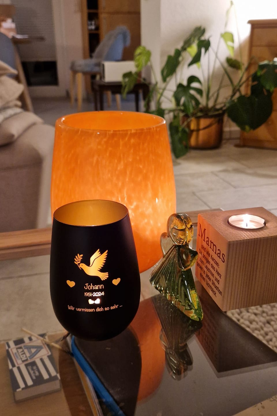 Customer photo review of Wir vermissen dich ... - Individuelles Trauerlicht