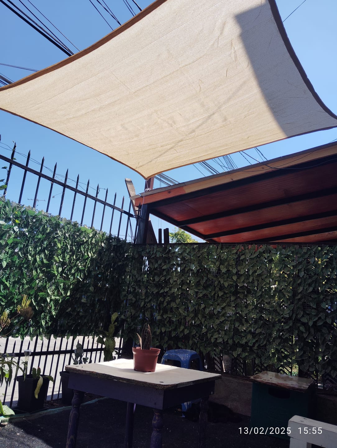 Customer photo review of Toldo de Lona Cuadrada Vela para Sombra Parasol Rectangular Permeable