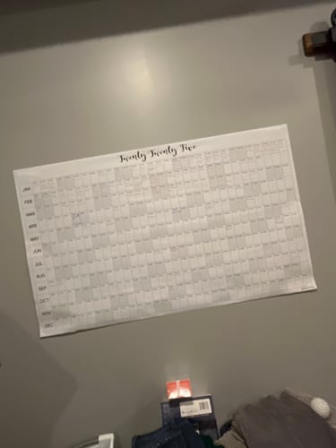 Customer photo review of 2025 Modern Horizontal Yearly Calendar