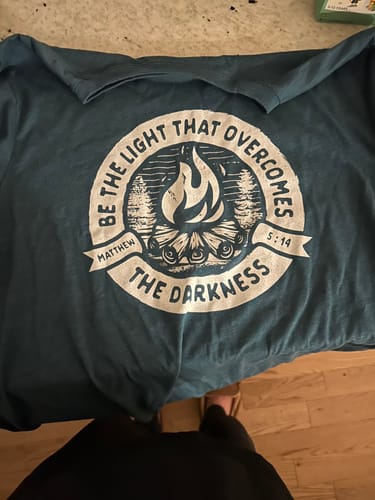Customer photo review of Be The Light Shirt